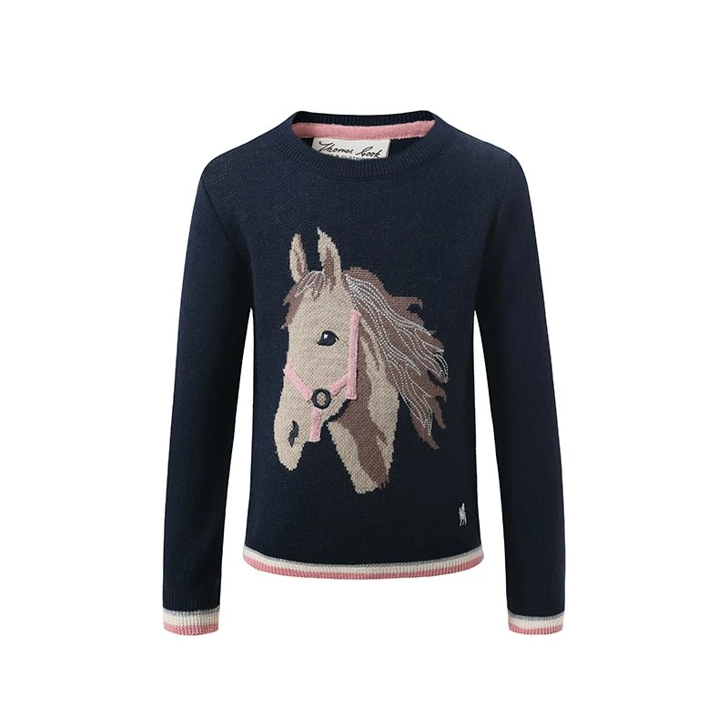 Kids Wool Blend Sweater With Embroidery