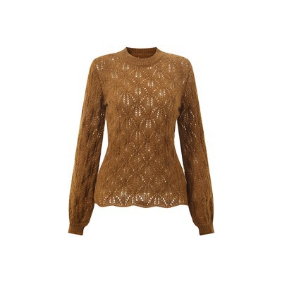 Suéter Pointelle Gola Redonda