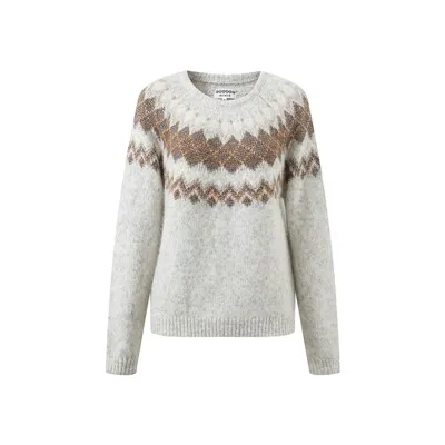 Suéter feminino vintage Fair Isle
