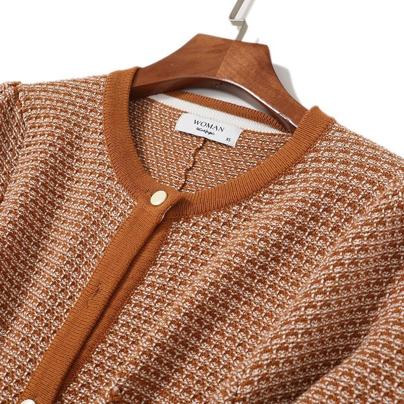 women's button up cable knit sweater-2