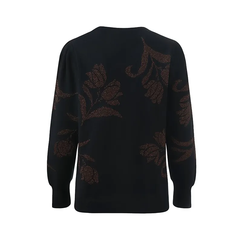 Women's Dressy Black Sweater-1